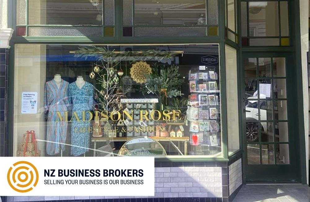 Madison Rose Lifestyle and Fashion boutique shopfront in Wellington