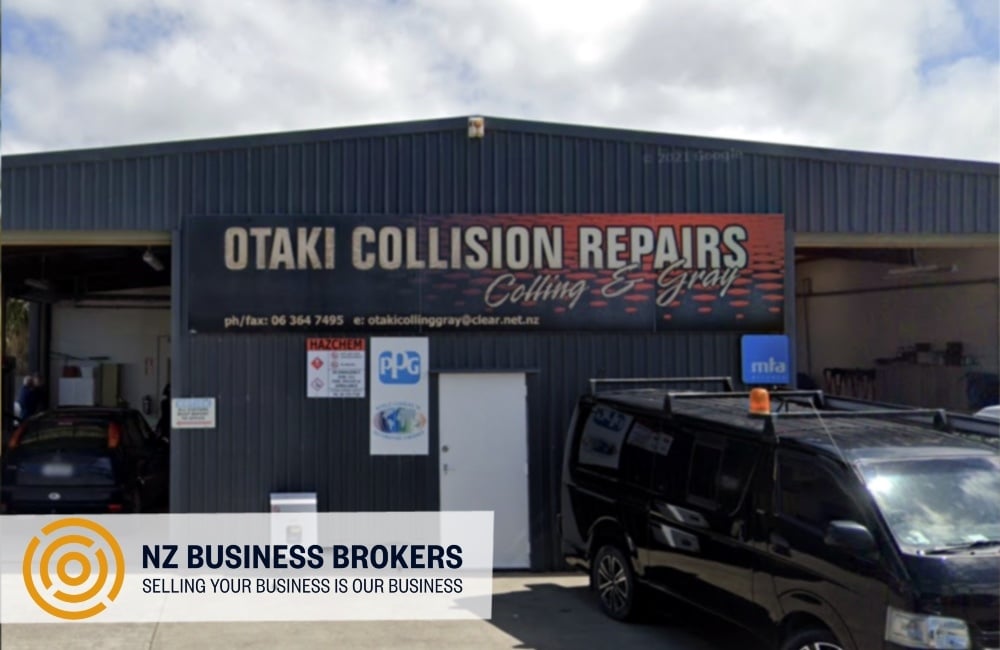 Otaki Collision Repairs panel beating workshop exterior, Otaki