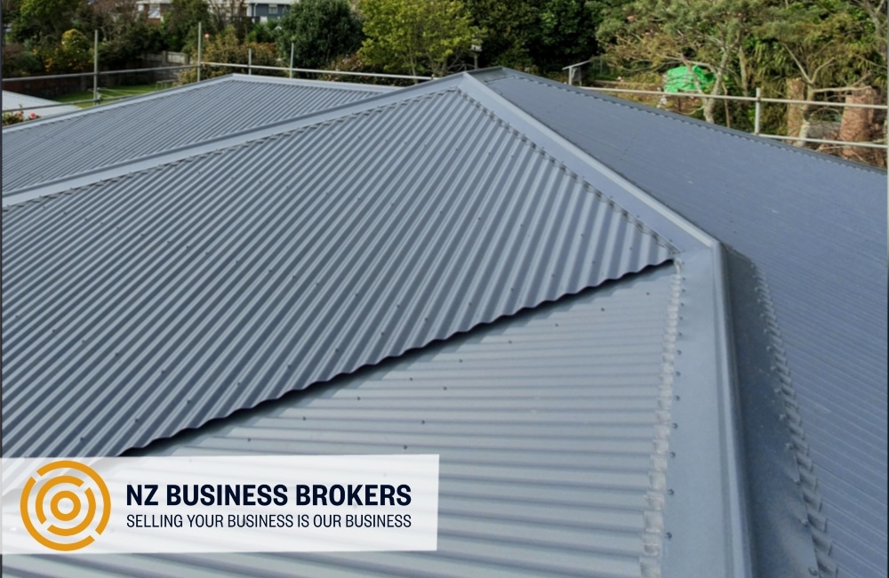 Completed metal roof installation by a North Island roofing business