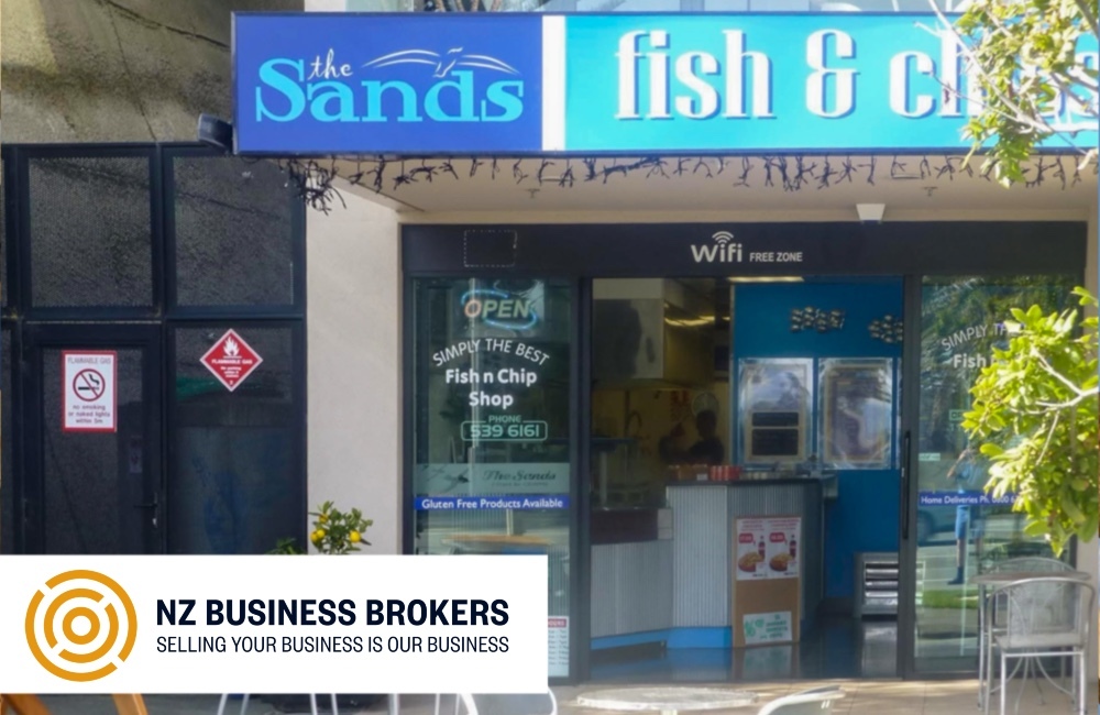 The Sands Fish and Chip Shop storefront, Wellington